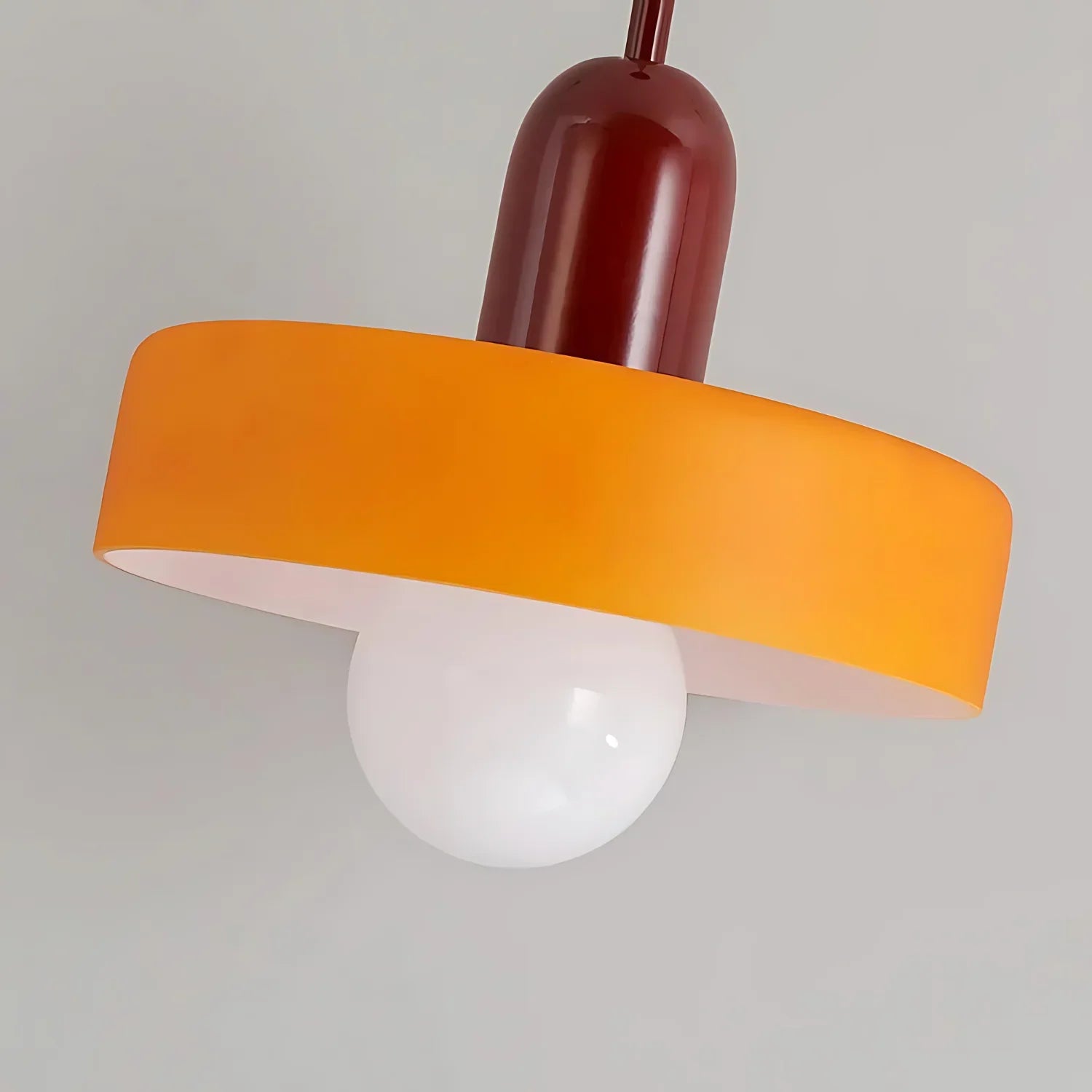 Modern Glass Pendant Light With Halo Shade