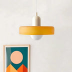 Modern Glass Pendant Light With Halo Shade