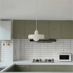 Modern Glass Pendant Light With Halo Shade