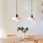 Modern Glass Pendant Light With Halo Shade