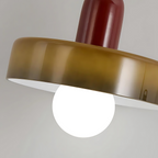 Modern Glass Pendant Light With Halo Shade