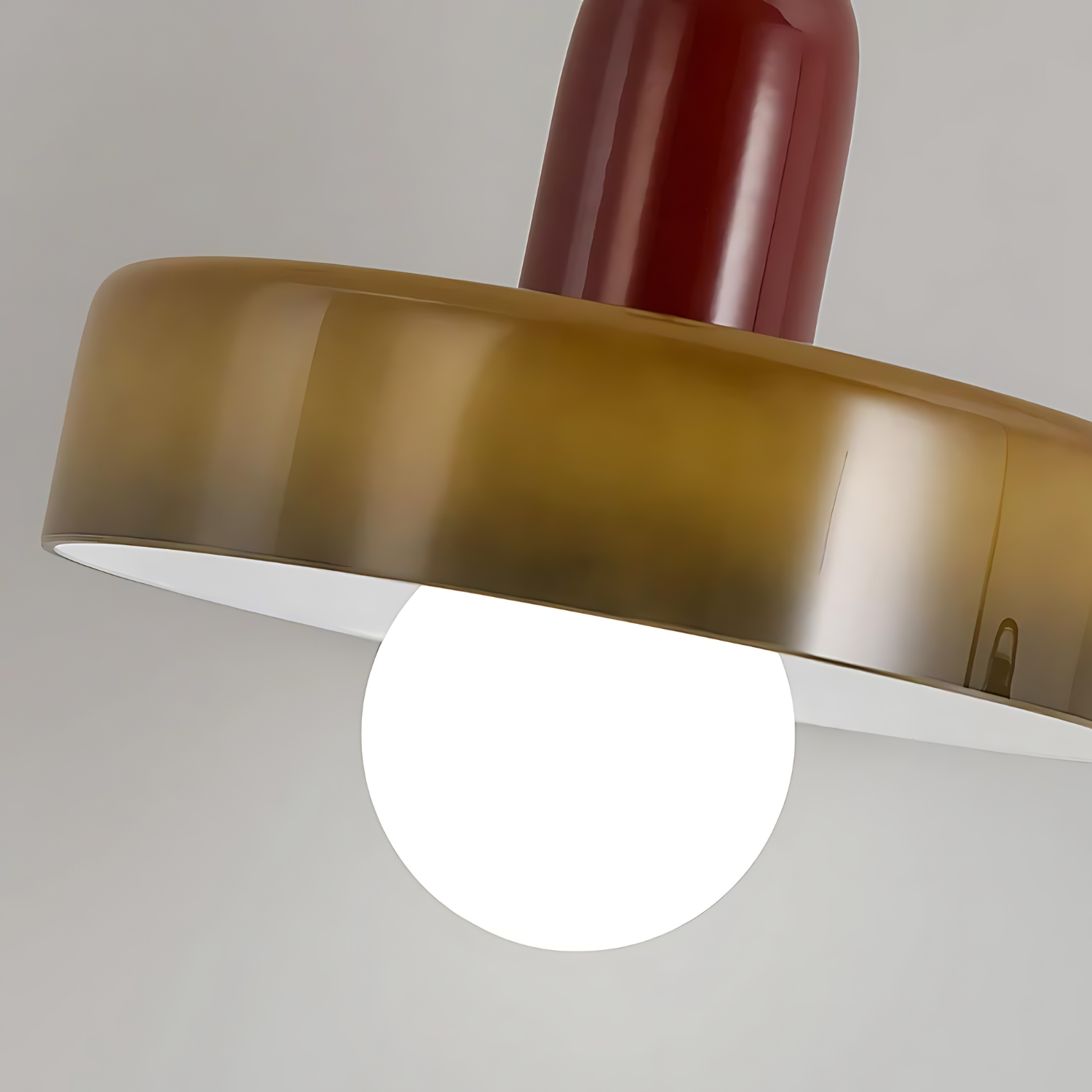 Modern Glass Pendant Light With Halo Shade