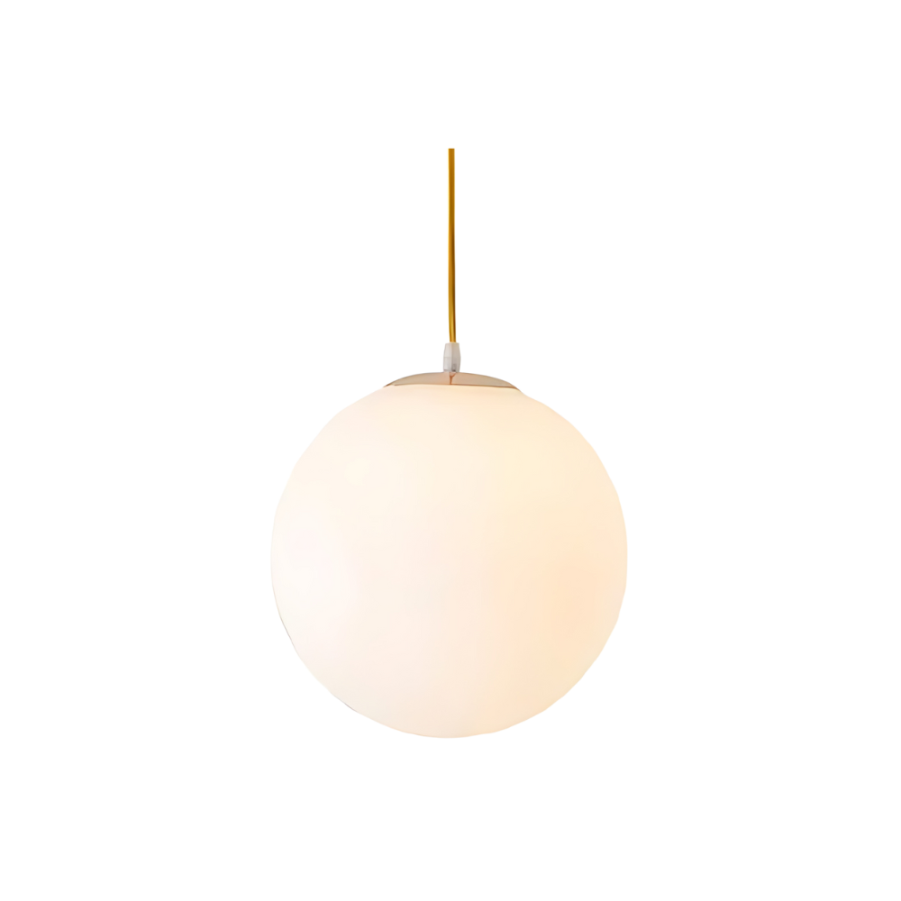 Globe Glass Pendant Light With Adjustable Cord