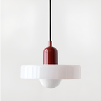 Adjustable Glass Pendant Lights With Opal Globe Shade