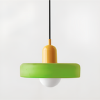 Adjustable Glass Pendant Lights With Opal Globe Shade