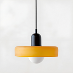 Adjustable Glass Pendant Lights With Opal Globe Shade