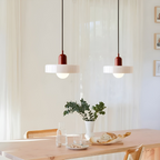 Adjustable Glass Pendant Lights With Opal Globe Shade