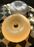 Donut Glass Ceiling Light With Smooth Dome Shade