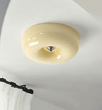 Donut Glass Ceiling Light With Smooth Dome Shade