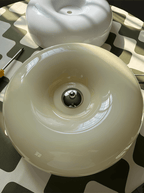 Donut Glass Ceiling Light With Smooth Dome Shade