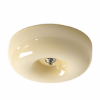 Donut Glass Ceiling Light With Smooth Dome Shade