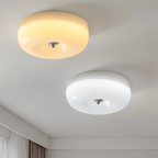 Donut Glass Ceiling Light With Smooth Dome Shade