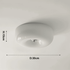 Donut Glass Ceiling Light With Smooth Dome Shade
