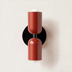 Double-Sided Capsule Wall Light With Round Backplate