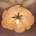 Flower Petal Fabric Pendant Lights With E27 Bulb And Adjustable Cord