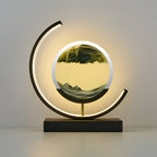 Table Lamp LED Light with Remote Control Moving Sand Art Picture