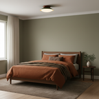 Modern Flush Mount Ceiling Light With Two-Tone Disc Shade