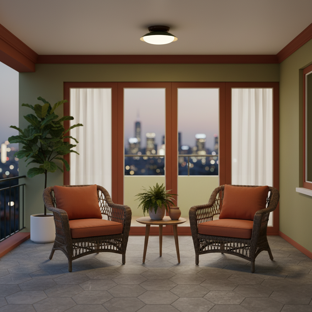 Modern Flush Mount Ceiling Light With Two-Tone Disc Shade