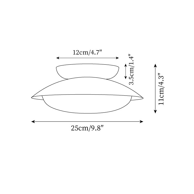 Modern Flush Mount Ceiling Light With Two-Tone Disc Shade