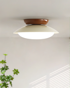 Modern Flush Mount Ceiling Light With Two-Tone Disc Shade