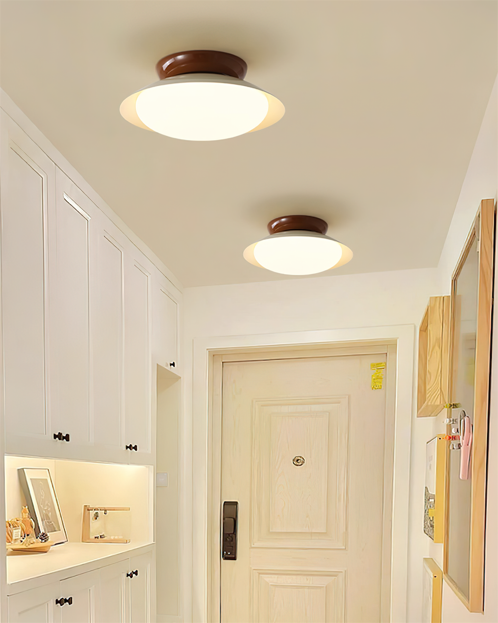 Modern Flush Mount Ceiling Light With Two-Tone Disc Shade
