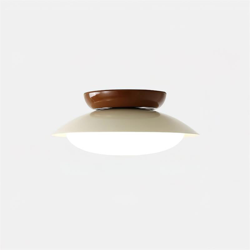 Modern Flush Mount Ceiling Light With Two-Tone Disc Shade