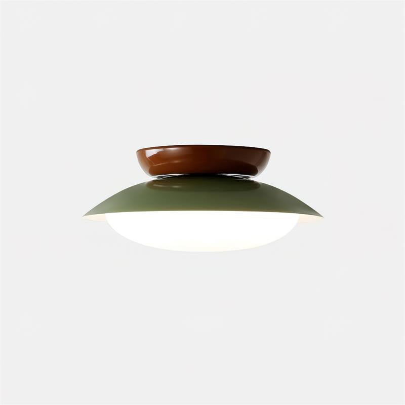 Modern Flush Mount Ceiling Light With Two-Tone Disc Shade