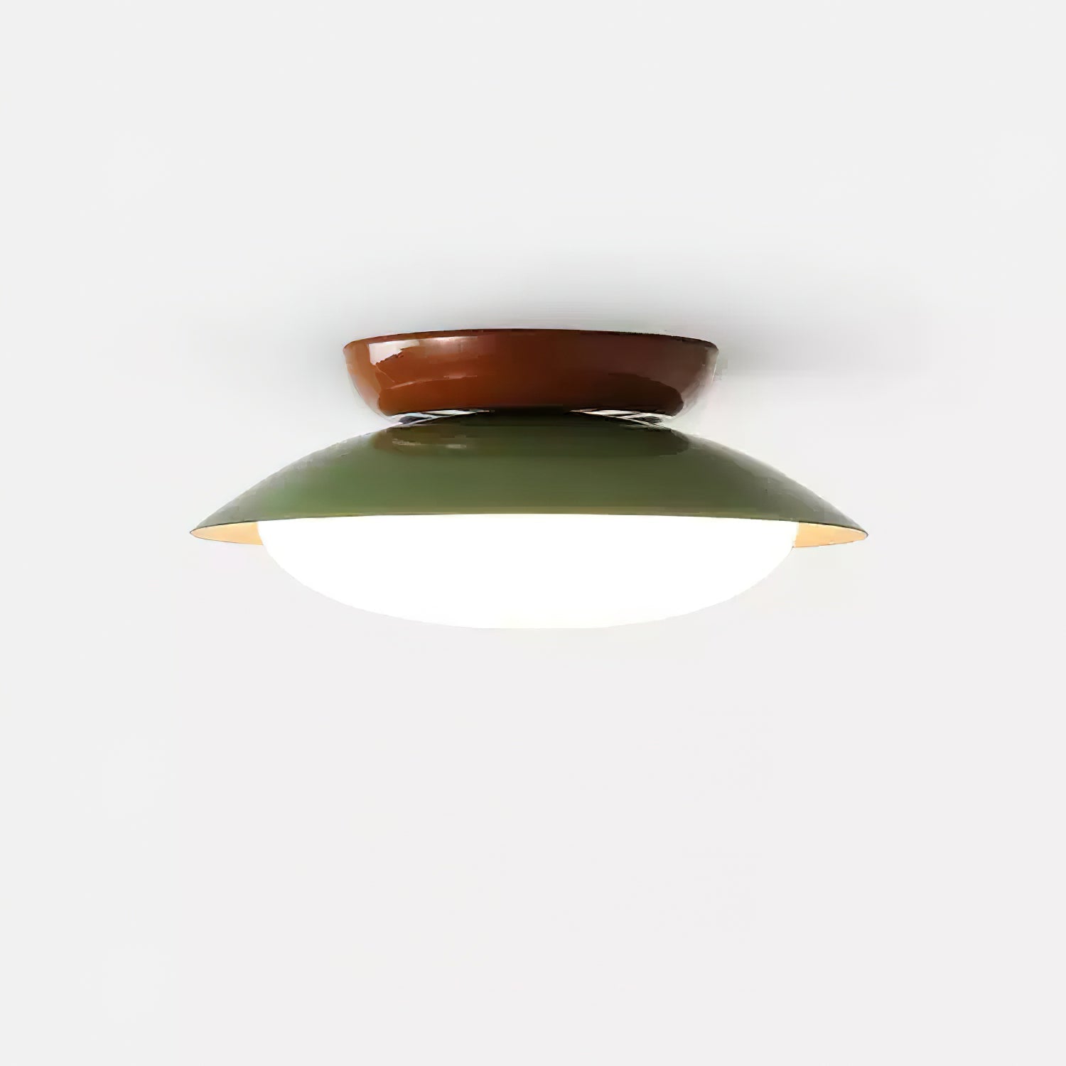 Modern Flush Mount Ceiling Light With Two-Tone Disc Shade