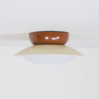 Modern Flush Mount Ceiling Light With Two-Tone Disc Shade