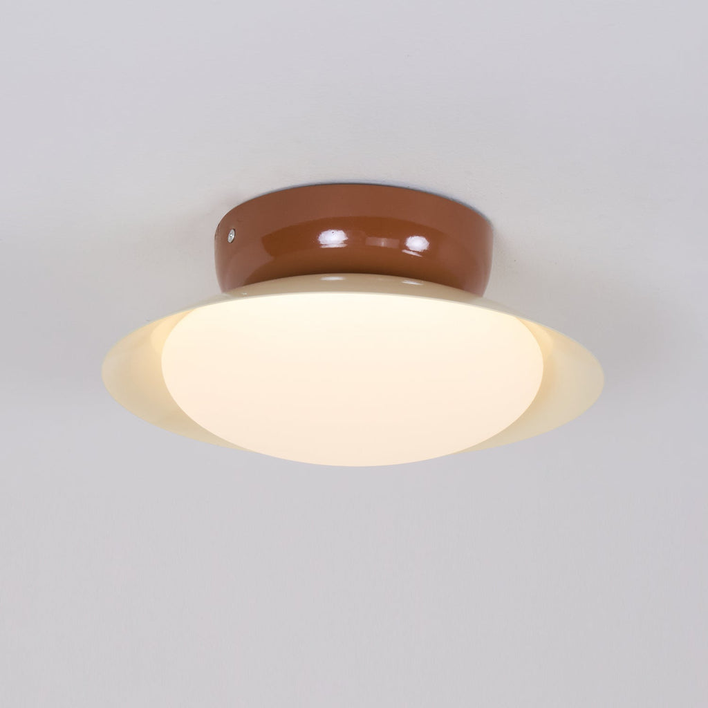 Modern Flush Mount Ceiling Light With Two-Tone Disc Shade