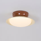 Modern Flush Mount Ceiling Light With Two-Tone Disc Shade