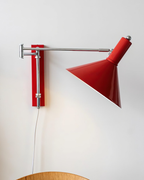 Adjustable Plug In Swing Arm Wall Light With Cone Shade