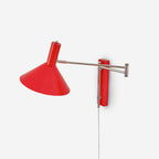 Adjustable Plug In Swing Arm Wall Light With Cone Shade