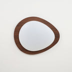 Pebble Round Flush Mount Ceiling Light With Wood-Trim Rim