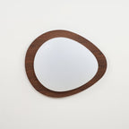 Pebble Round Flush Mount Ceiling Light With Wood-Trim Rim