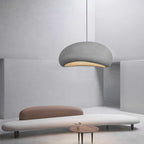 Wabi-Sabi Polystyrene Pendant Light With Spherical Dome Shade