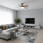 Petal Blade Ceiling Fan With Light Ceiling Light