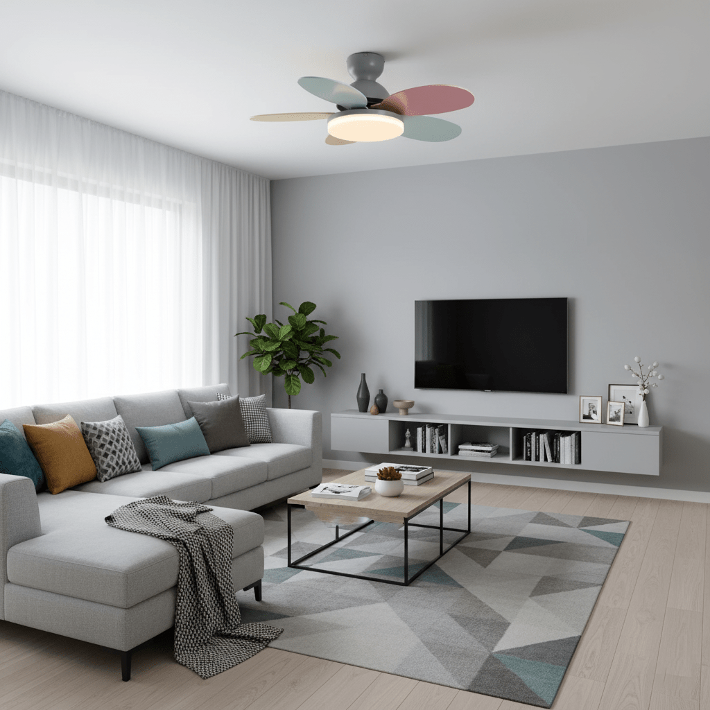 Petal Blade Ceiling Fan With Light Ceiling Light