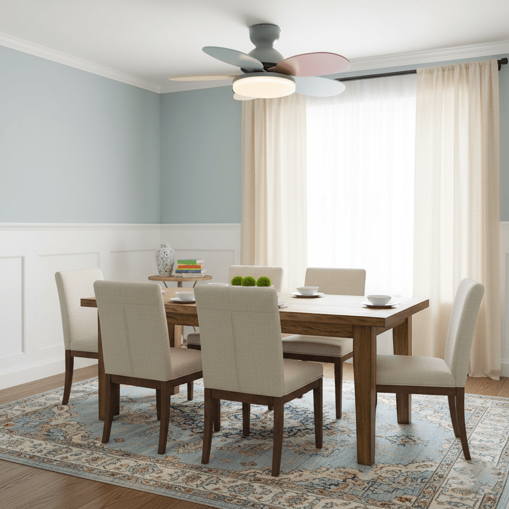 Petal Blade Ceiling Fan With Light Ceiling Light