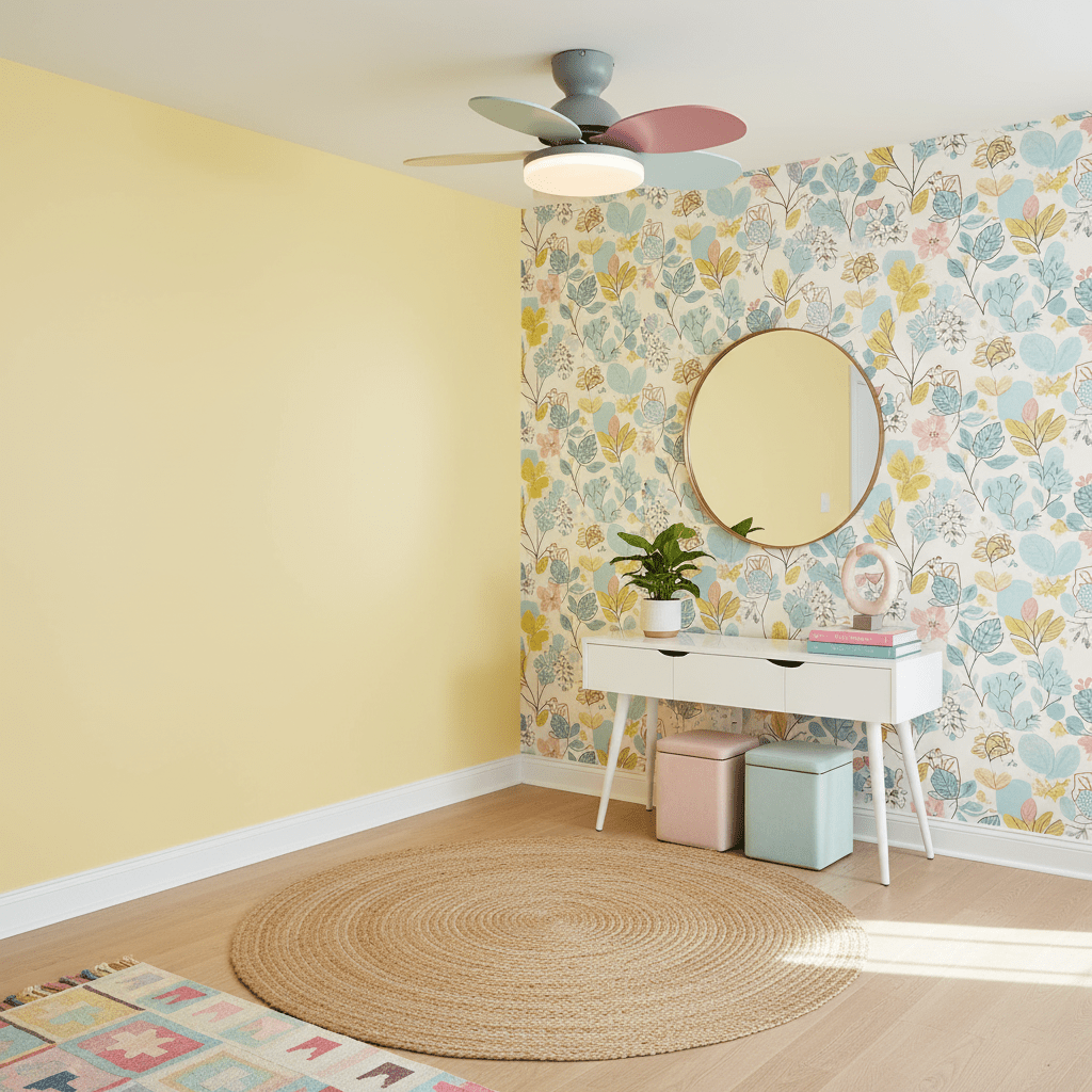 Petal Blade Ceiling Fan With Light Ceiling Light