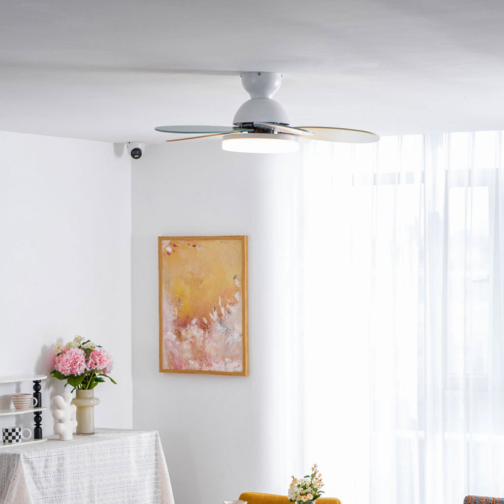 Petal Blade Ceiling Fan With Light Ceiling Light
