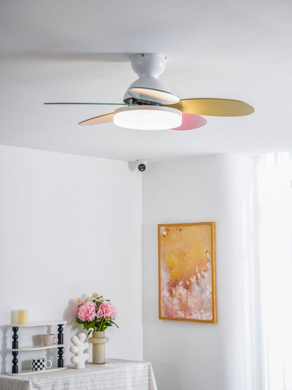 Petal Blade Ceiling Fan With Light Ceiling Light