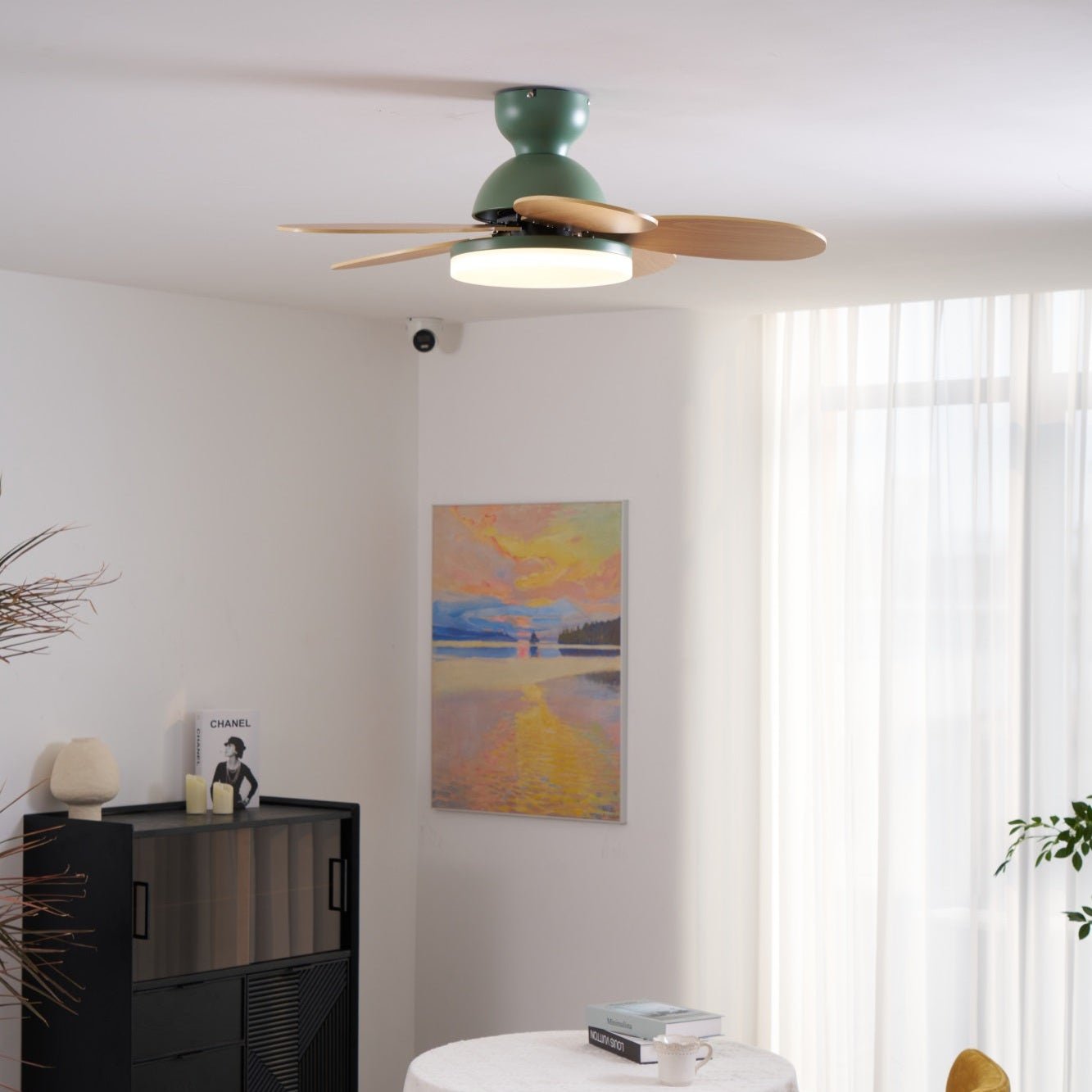 Petal Blade Ceiling Fan With Light Ceiling Light