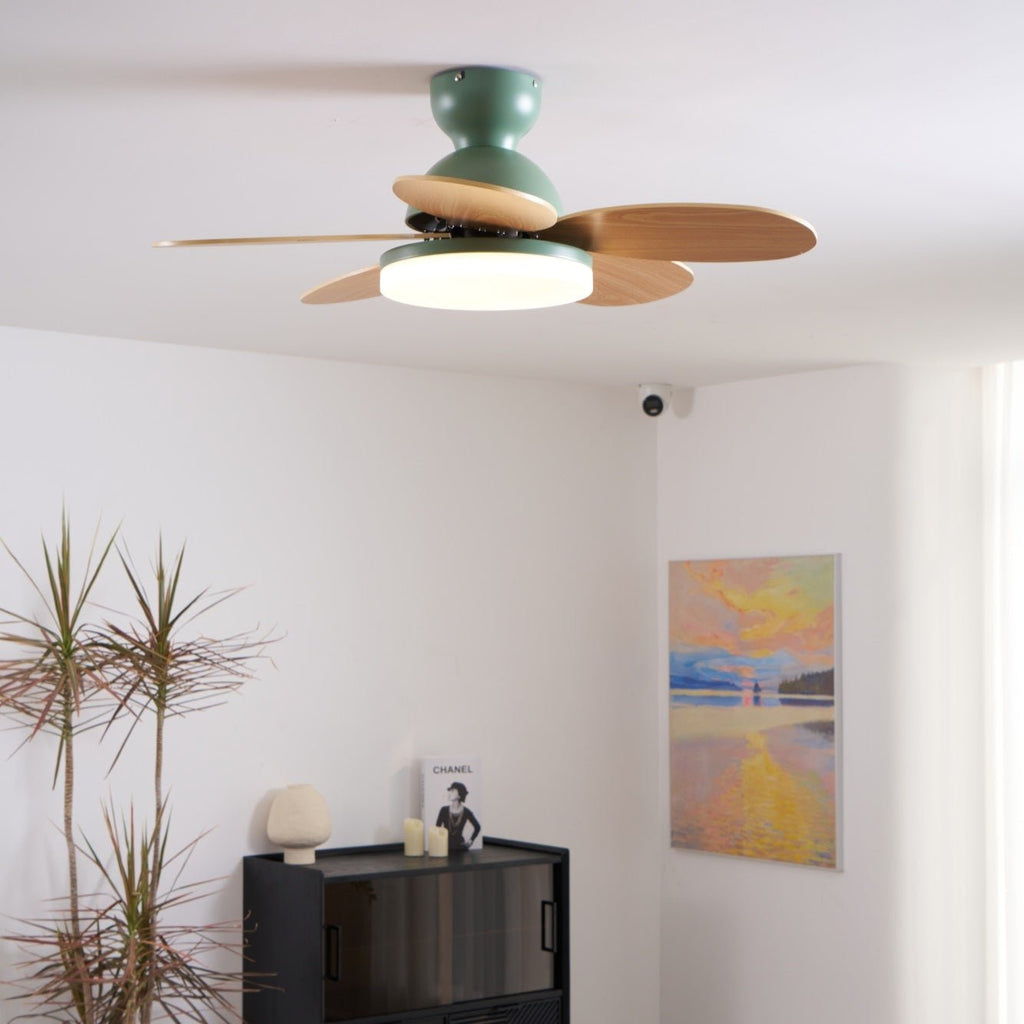 Petal Blade Ceiling Fan With Light Ceiling Light