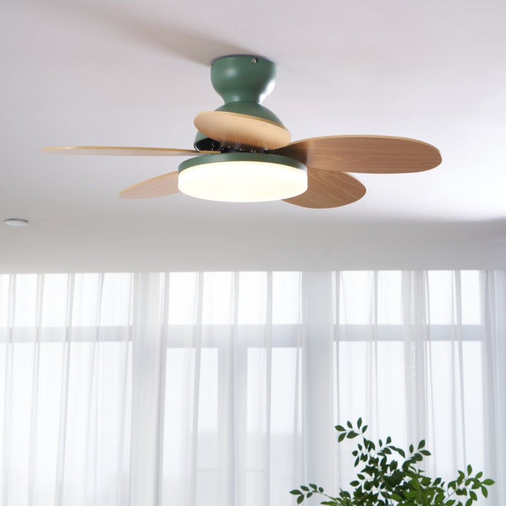 Petal Blade Ceiling Fan With Light Ceiling Light