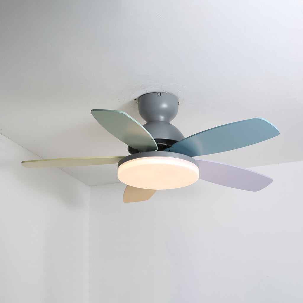 Petal Blade Ceiling Fan With Light Ceiling Light