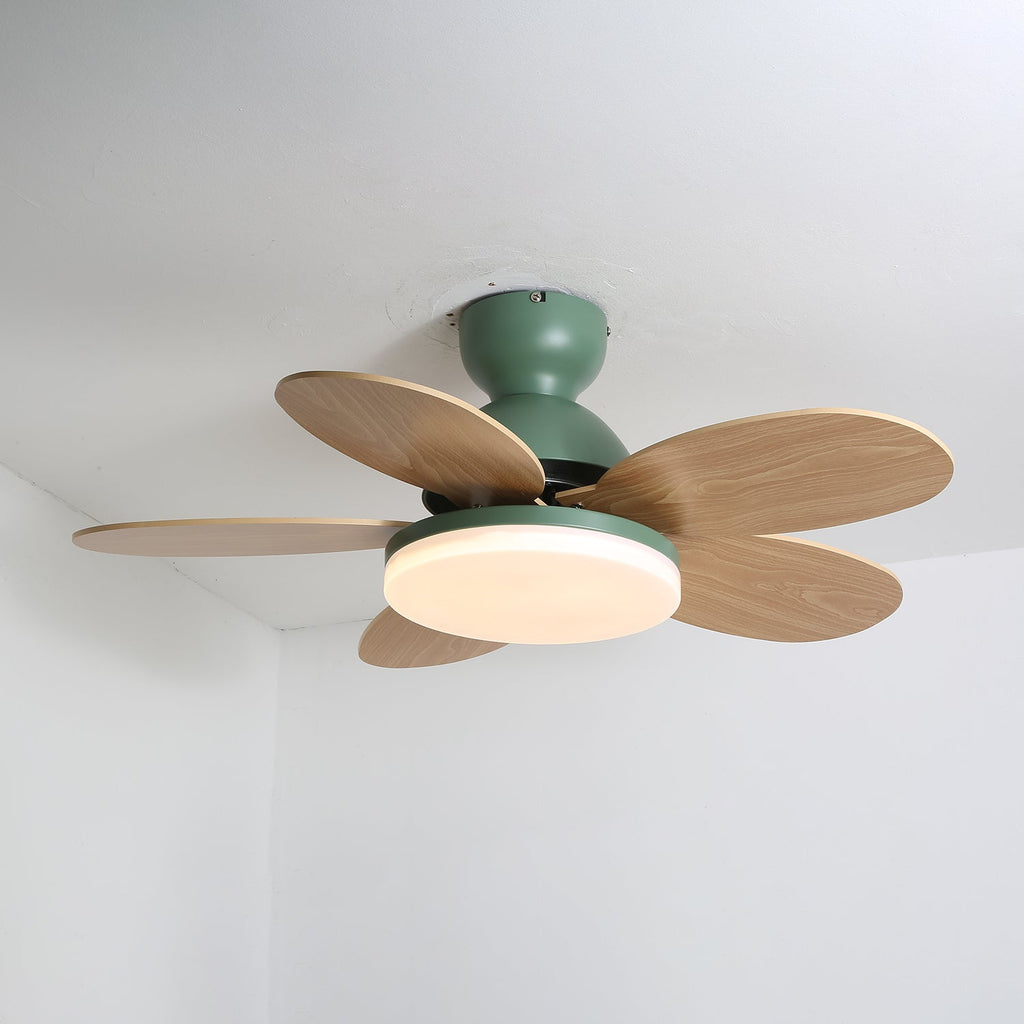 Petal Blade Ceiling Fan With Light Ceiling Light