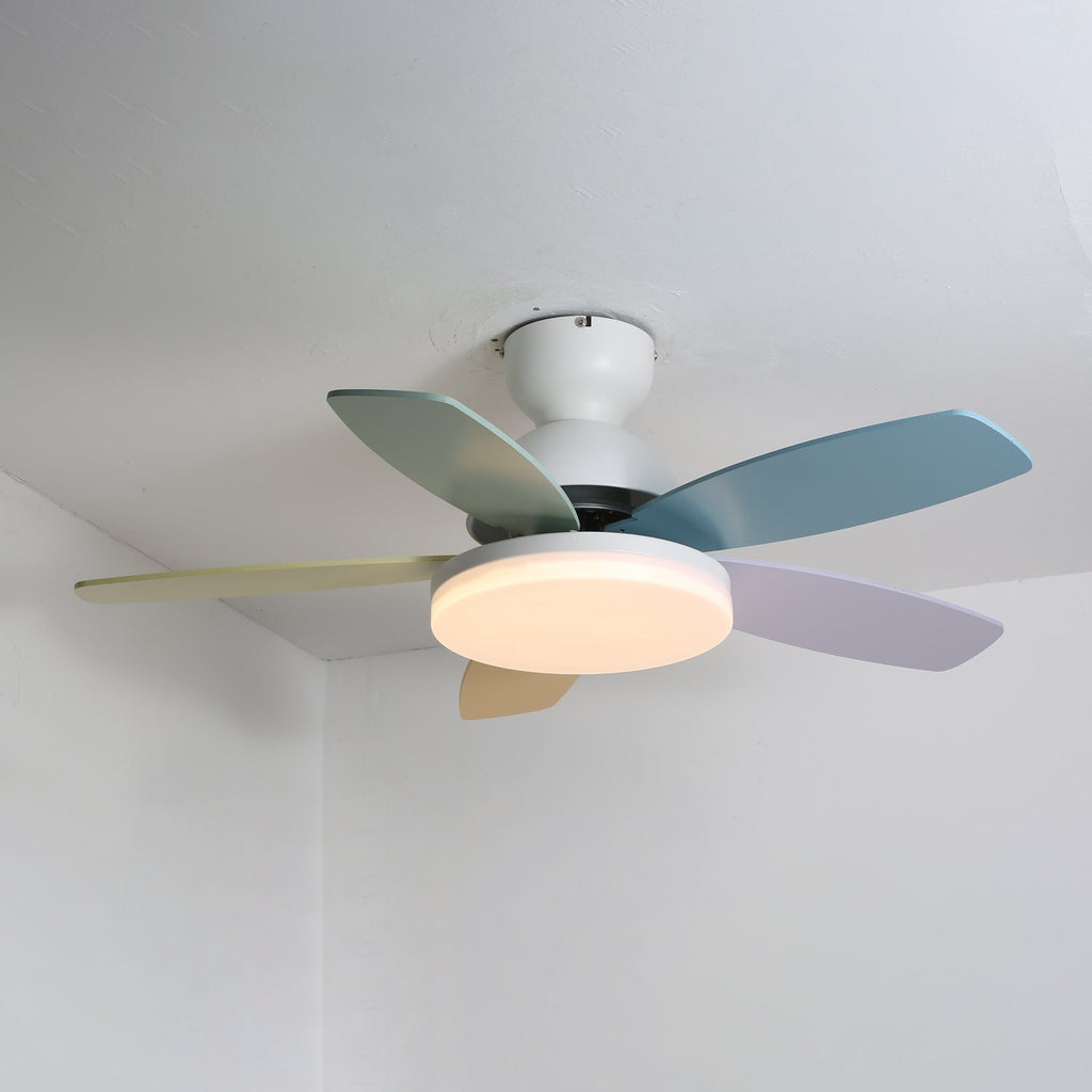 Petal Blade Ceiling Fan With Light Ceiling Light