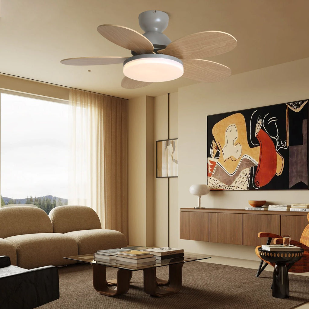 Petal Blade Ceiling Fan With Light Ceiling Light