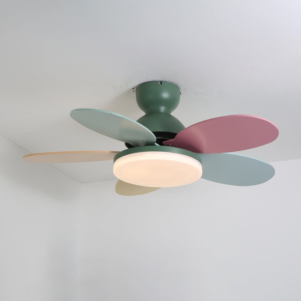 Petal Blade Ceiling Fan With Light Ceiling Light